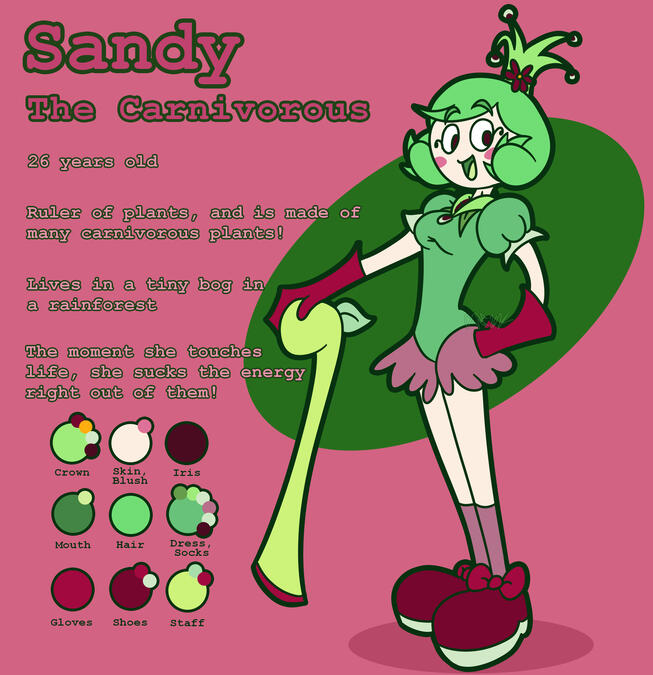 Sandy Ref [OC] A reference sheet for an original character of mine.