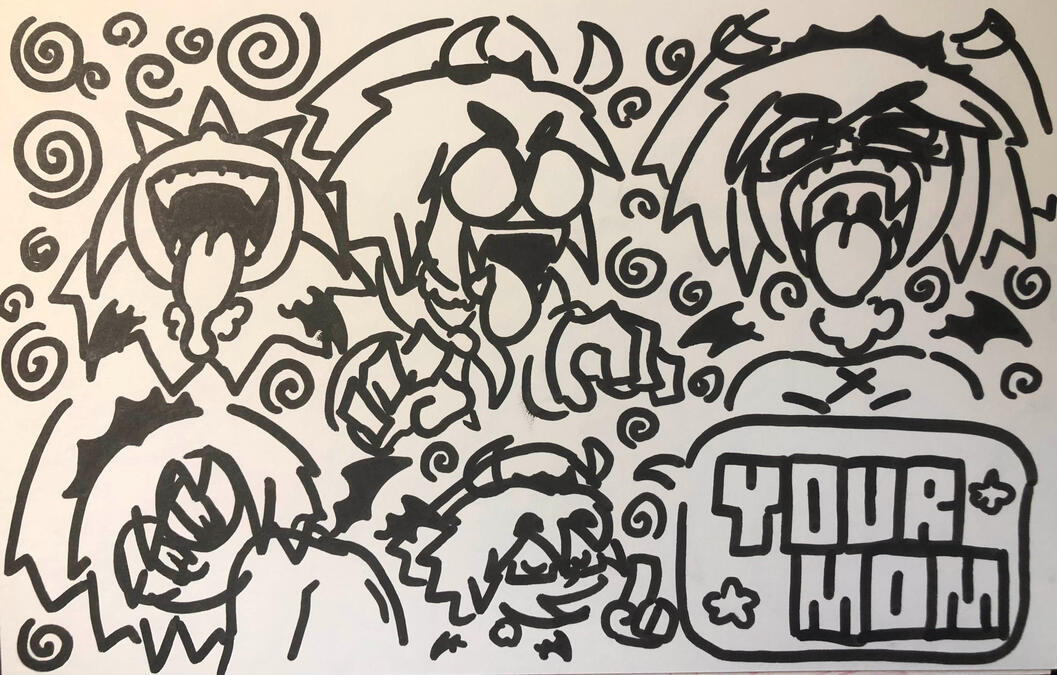 Darr Doodle Page [OC] Just Darrenal being a little silly.